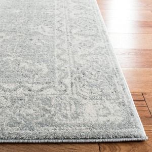 SAFAVIEH Evoke Collection 2'2" x 11' Silver / Ivory EVK270ZNon-Shedding rug